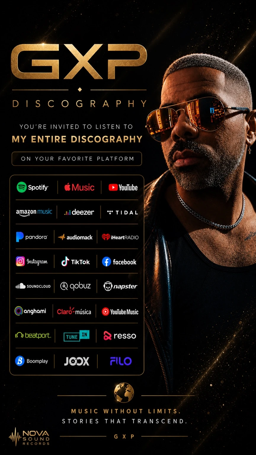 GXP discography and official platforms visual