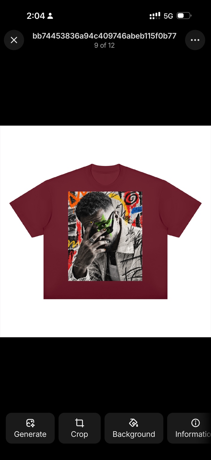 Burgundy GXP portrait-print T-shirt